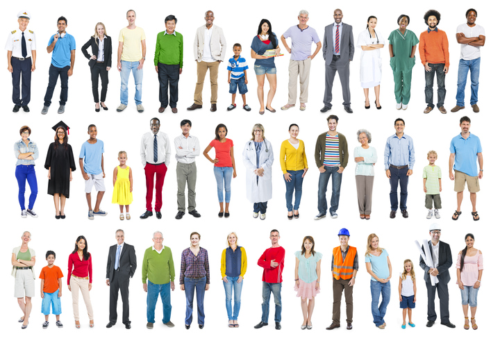 Diverse group of people representing new movers