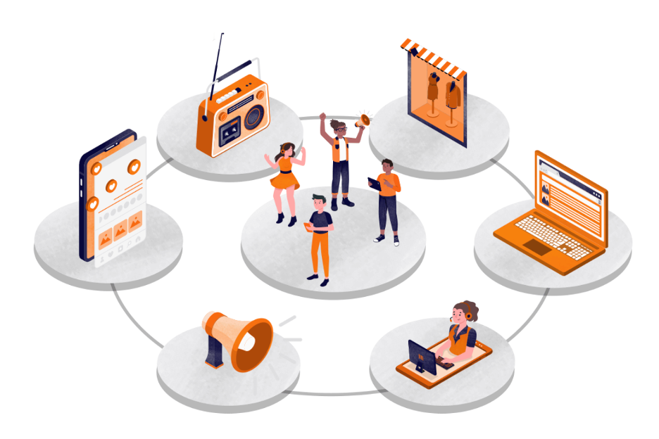 Omni Channel Marketing illustration